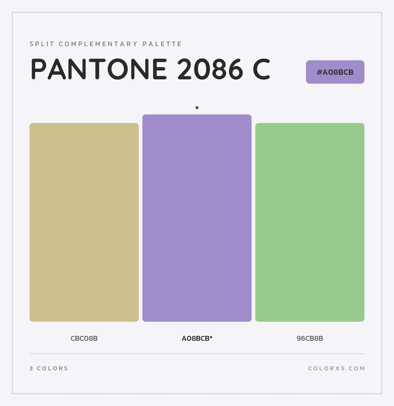 PANTONE 2086 C - Split-Complementary Color Palette