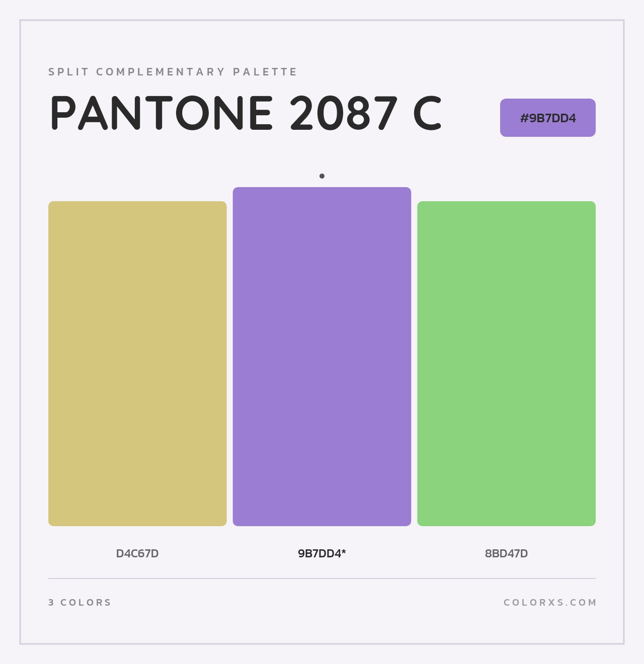 PANTONE 2087 C - Split-Complementary Color Palette