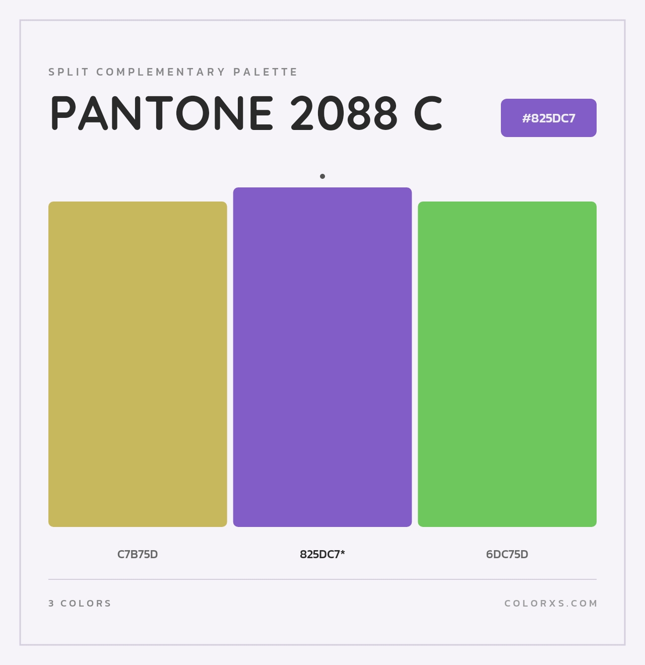 PANTONE 2088 C - Split-Complementary Color Palette