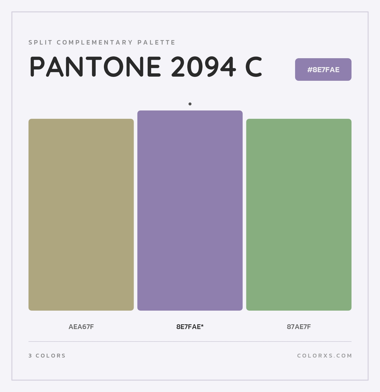 PANTONE 2094 C - Split-Complementary Color Palette