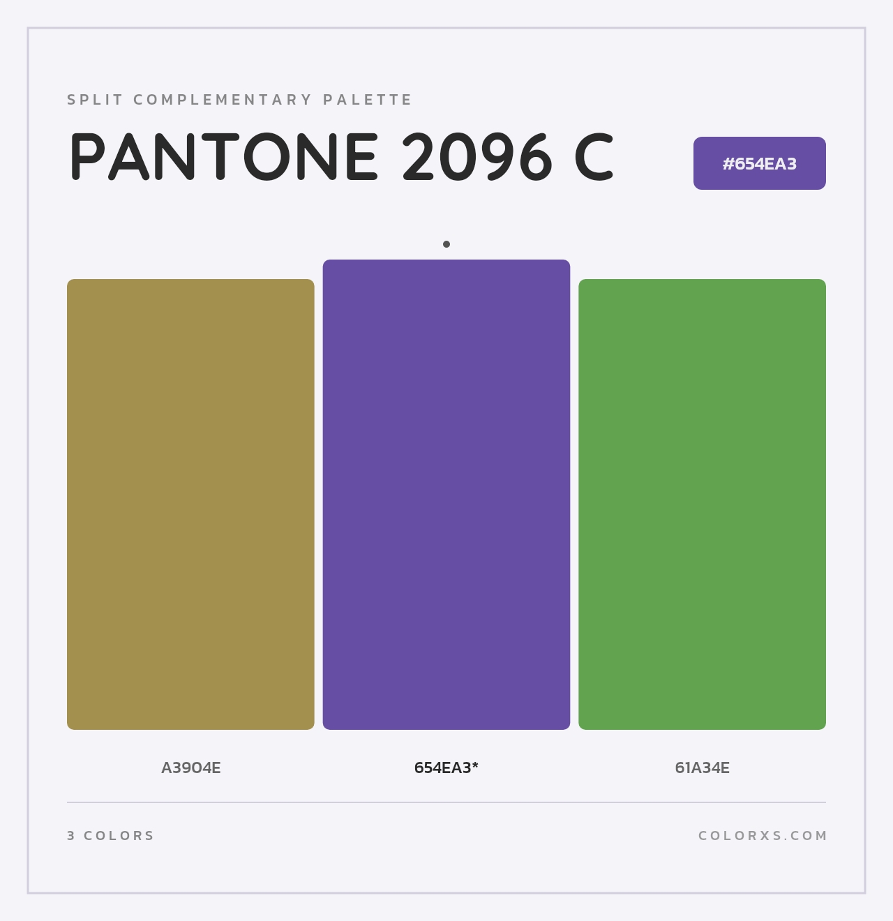 PANTONE 2096 C - Split-Complementary Color Palette