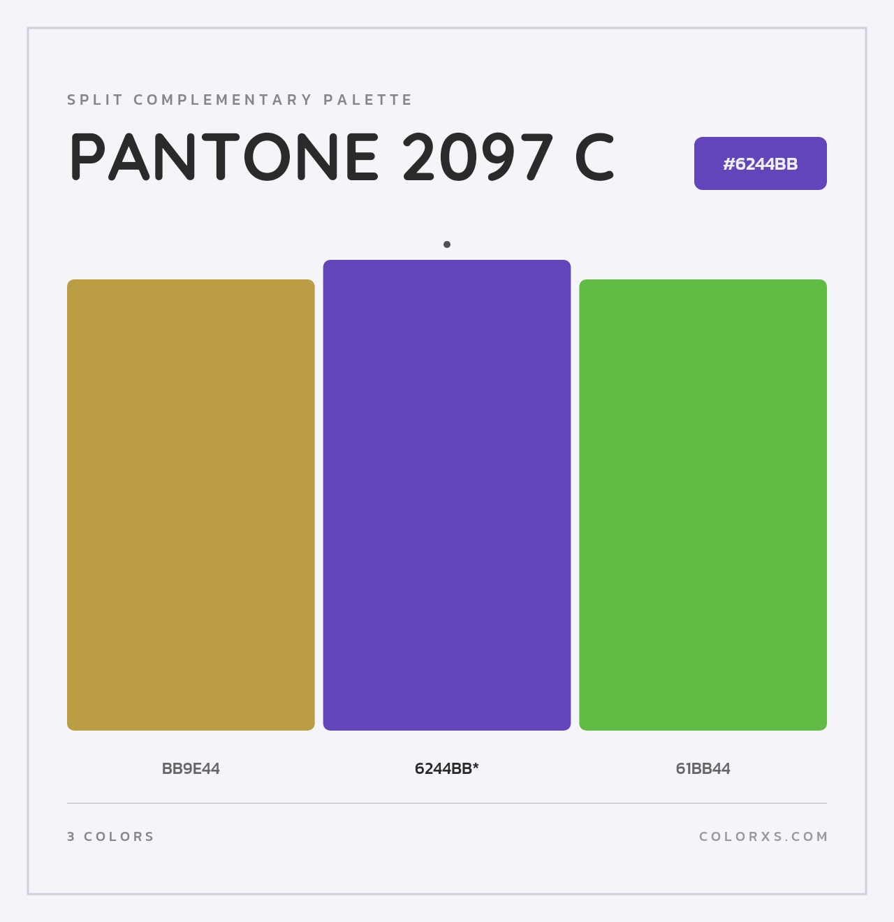 PANTONE 2097 C - Split-Complementary Color Palette