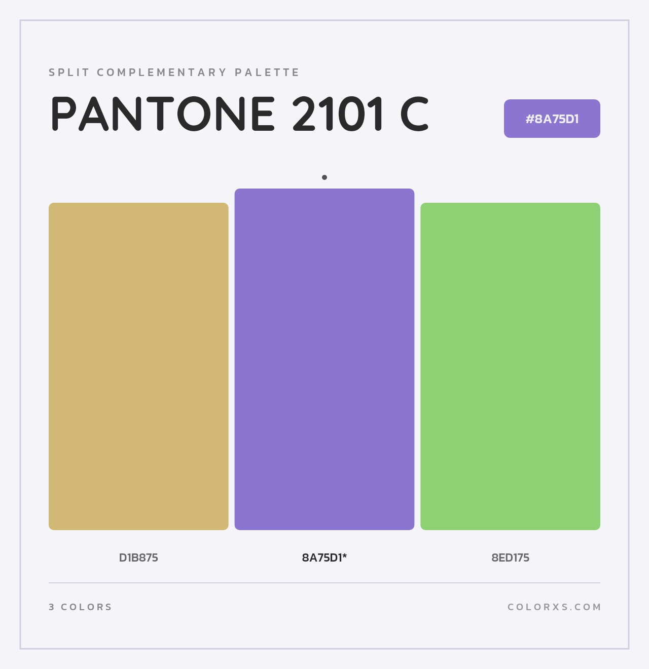 PANTONE 2101 C - Split-Complementary Color Palette