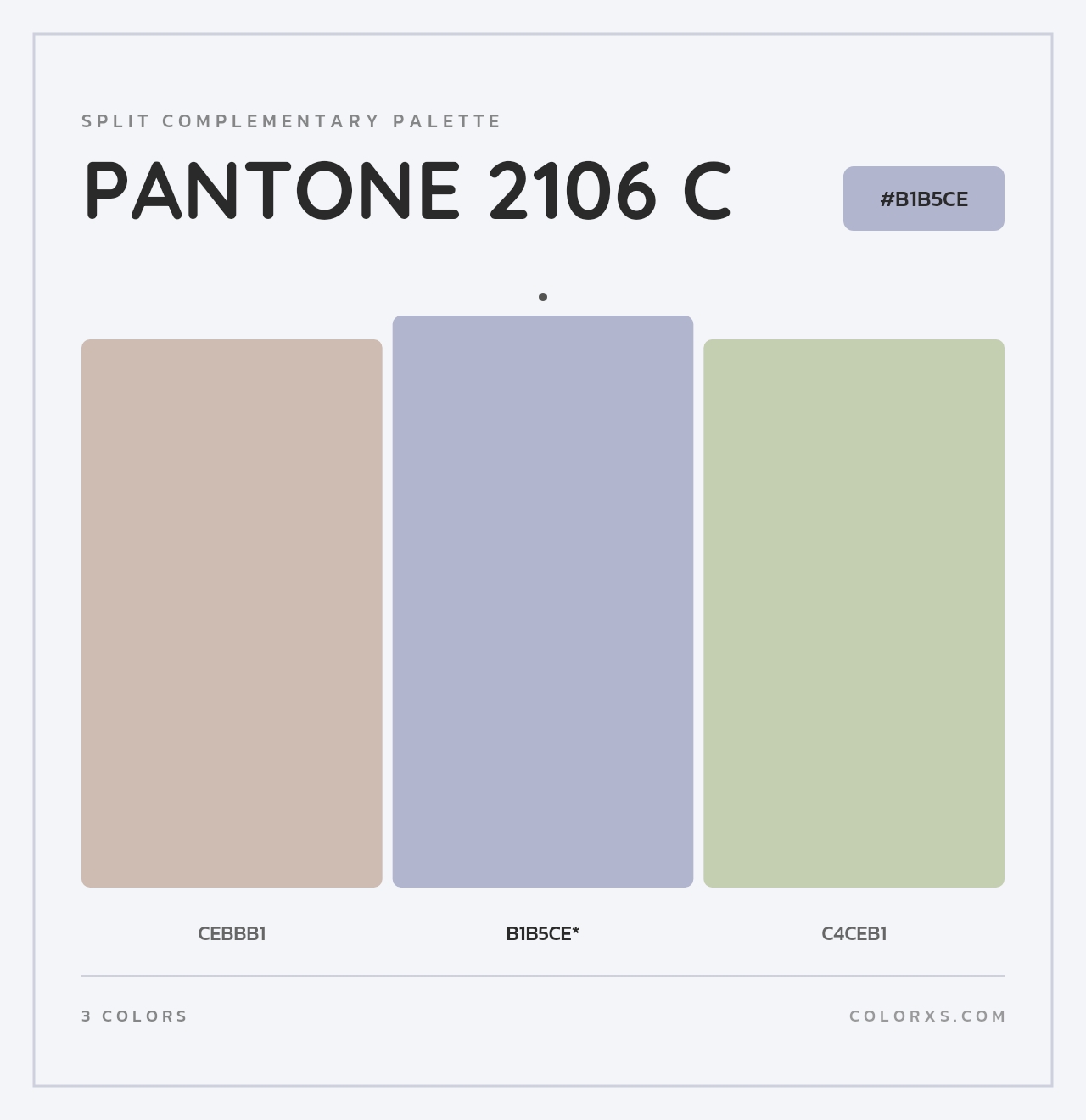 PANTONE 2106 C - Split-Complementary Color Palette