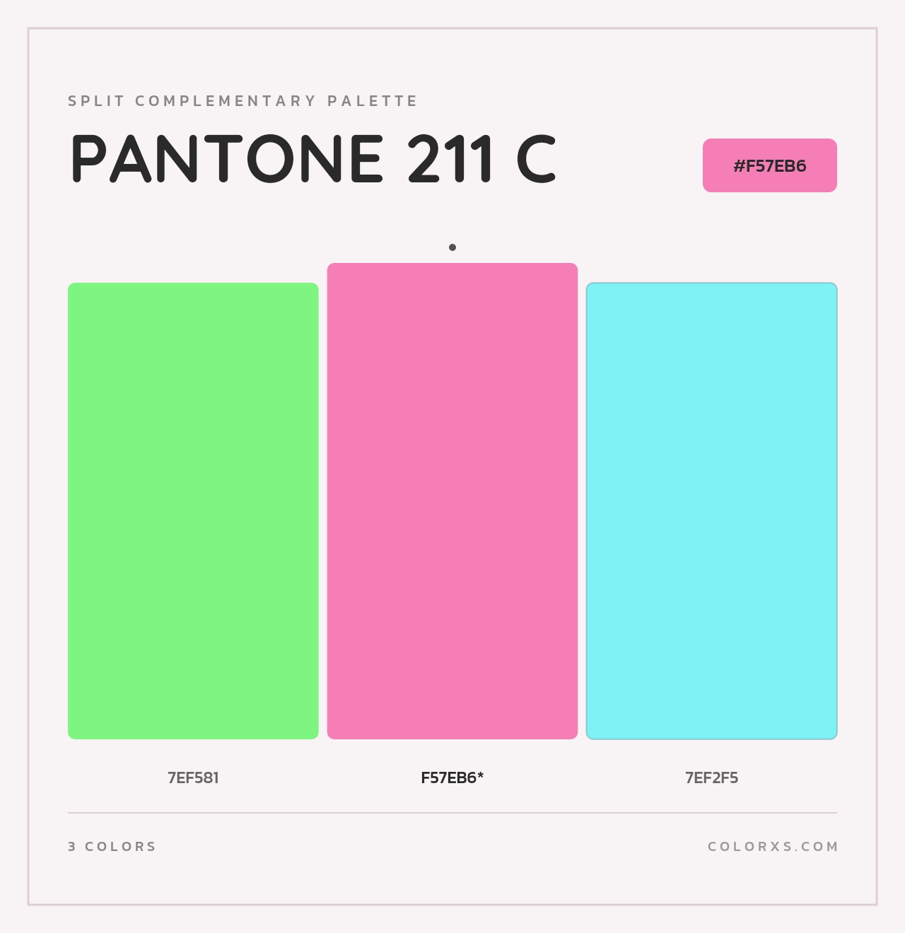 PANTONE 211 C - Split-Complementary Color Palette