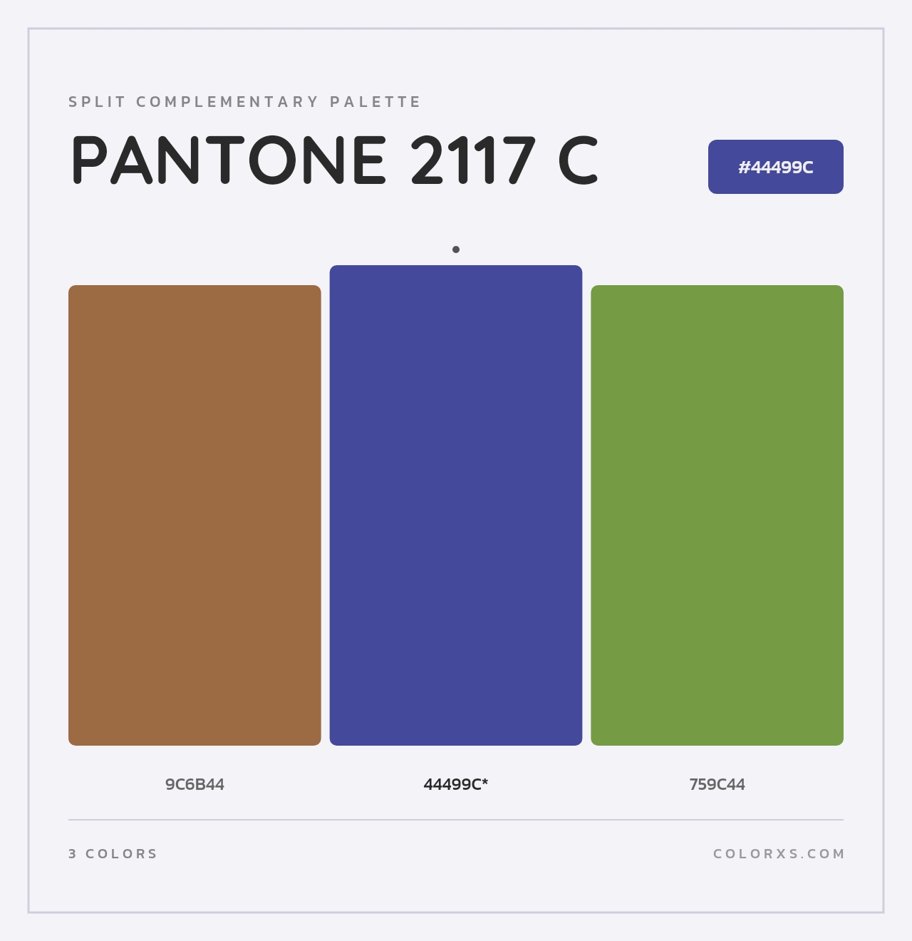 PANTONE 2117 C - Split-Complementary Color Palette