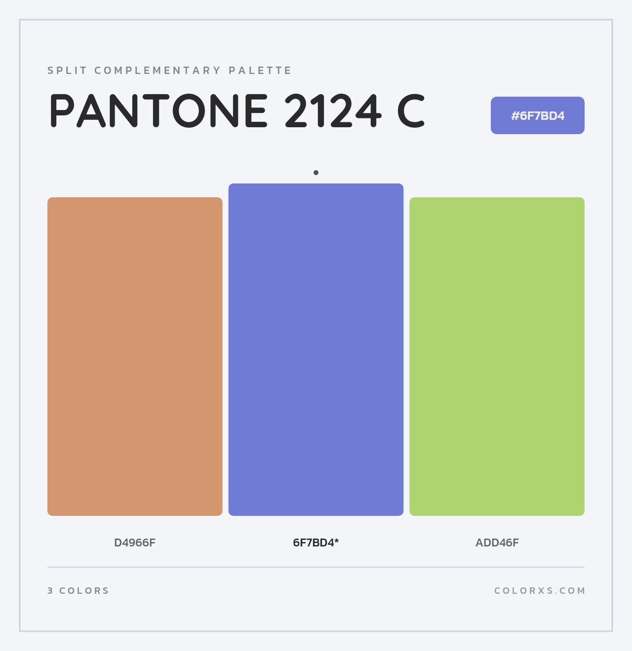 PANTONE 2124 C - Split-Complementary Color Palette