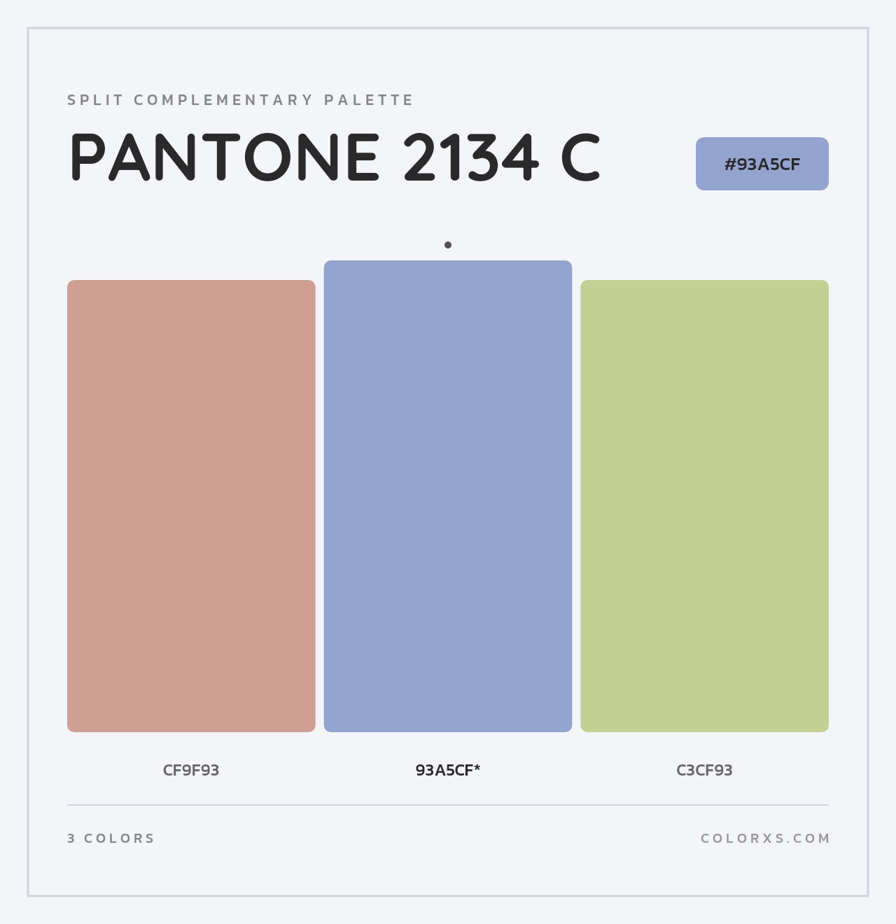 PANTONE 2134 C - Split-Complementary Color Palette
