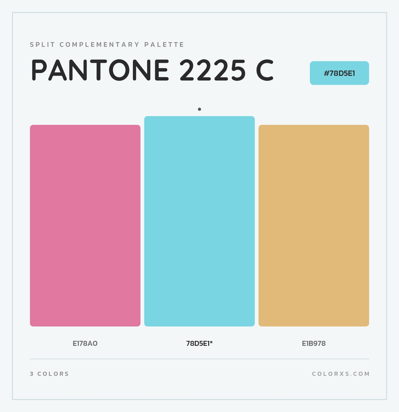 PANTONE 2225 C - Split-Complementary Color Palette