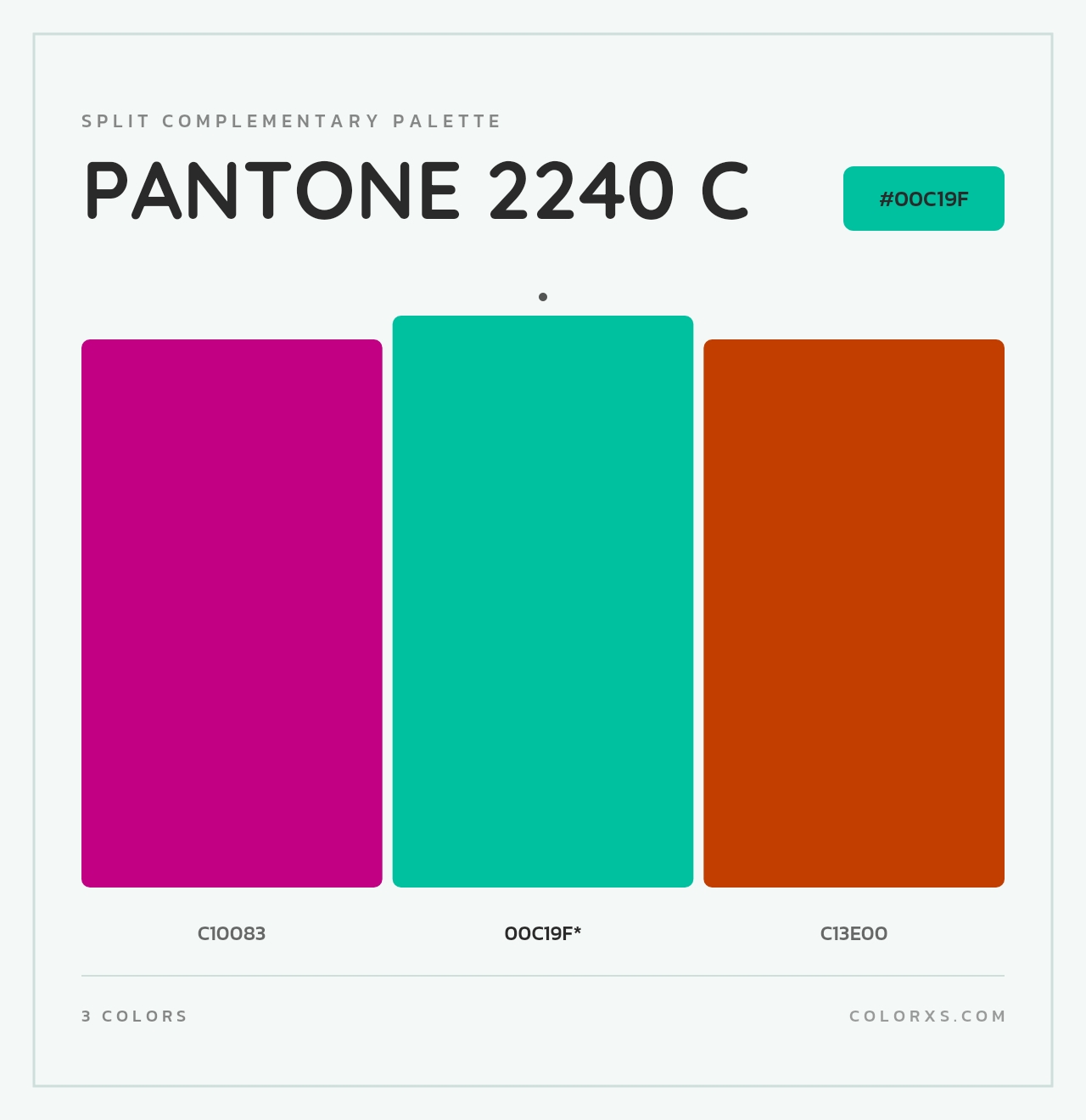 PANTONE 2240 C - Split-Complementary Color Palette