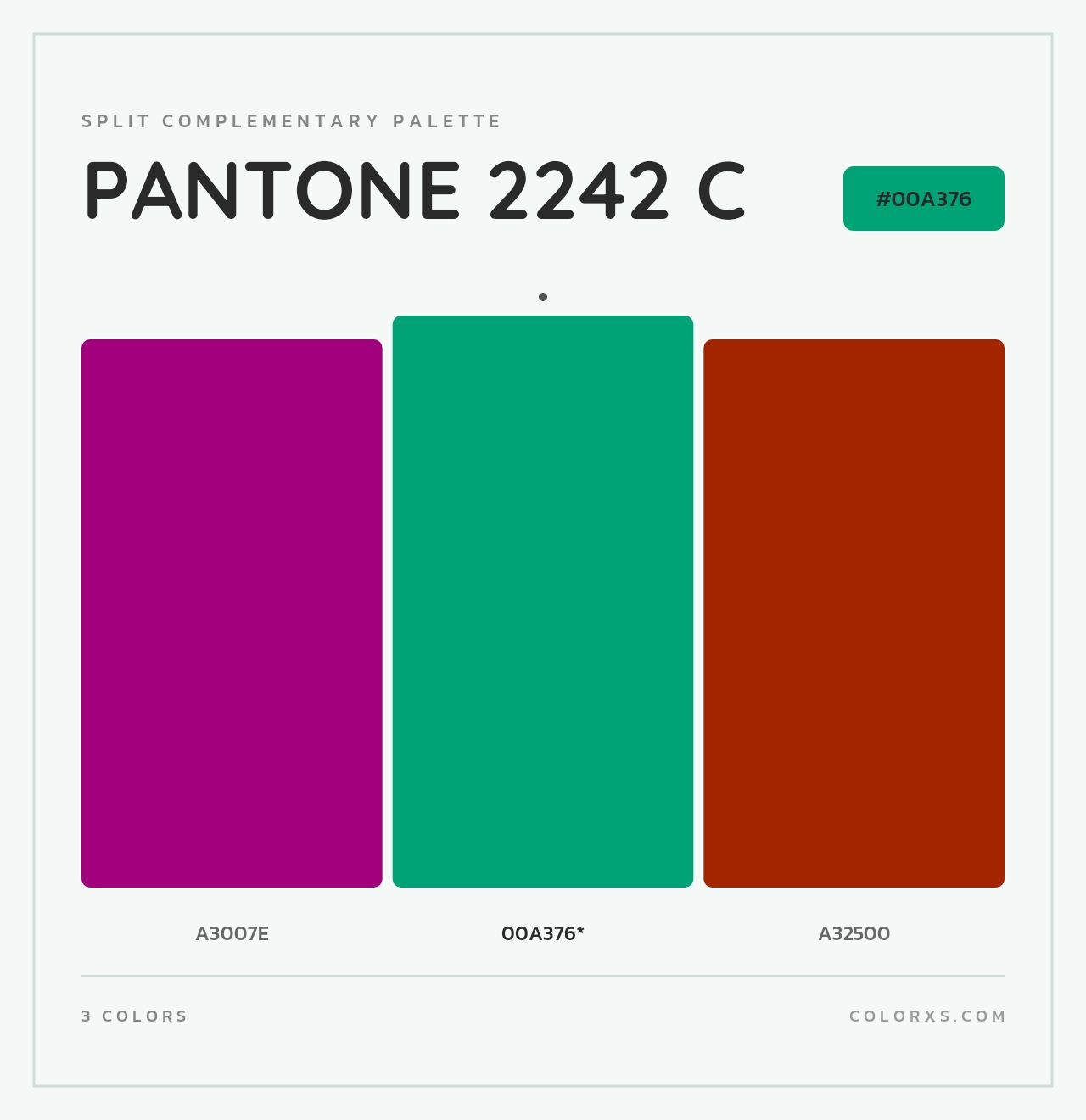 PANTONE 2242 C - Split-Complementary Color Palette