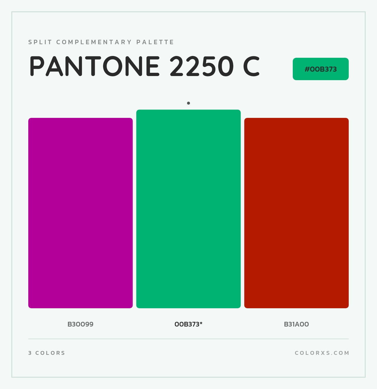PANTONE 2250 C - Split-Complementary Color Palette