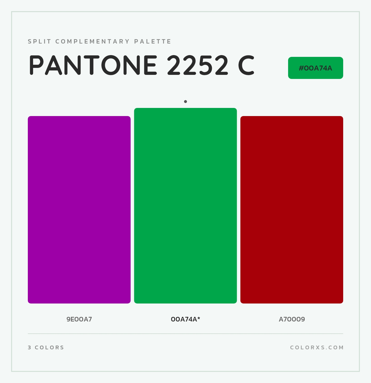 PANTONE 2252 C - Split-Complementary Color Palette