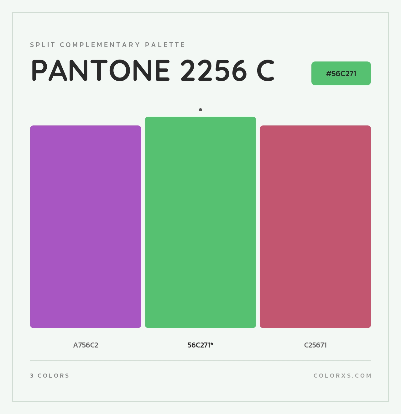 PANTONE 2256 C - Split-Complementary Color Palette