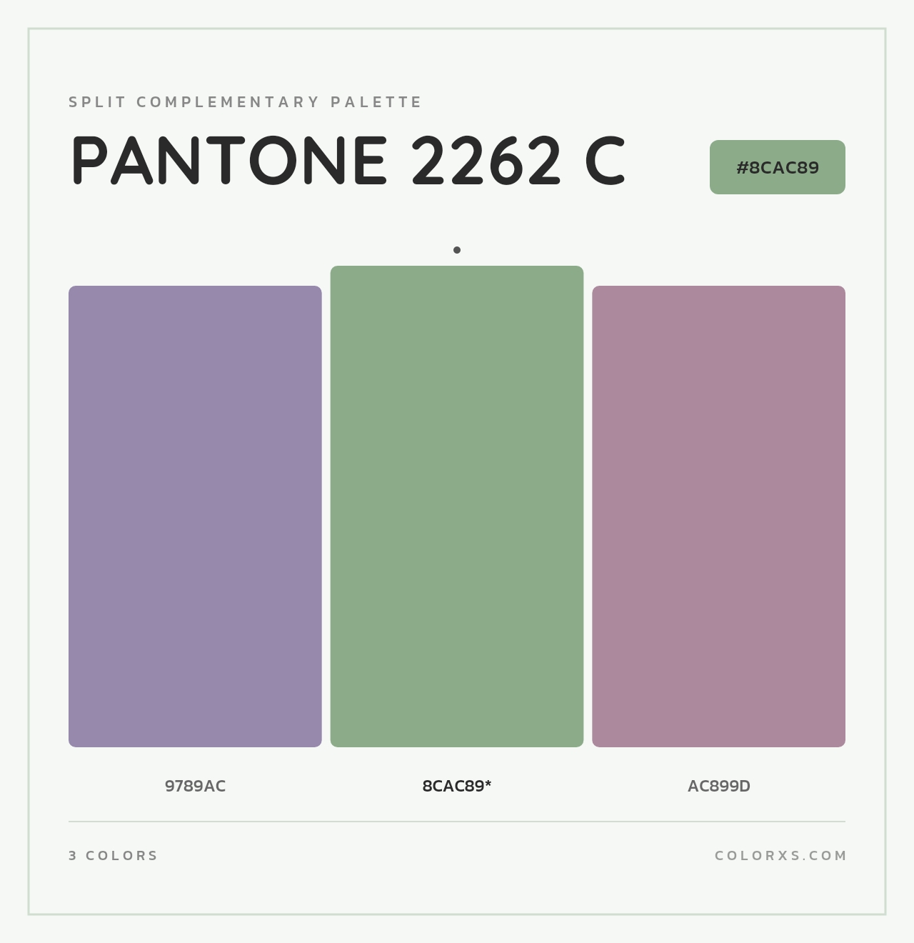 PANTONE 2262 C - Split-Complementary Color Palette