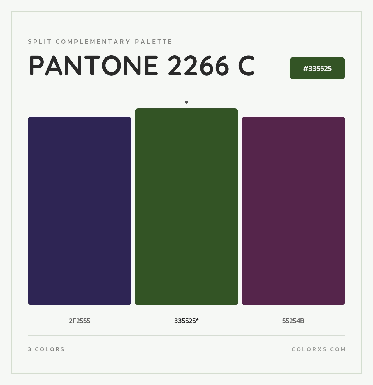 PANTONE 2266 C - Split-Complementary Color Palette