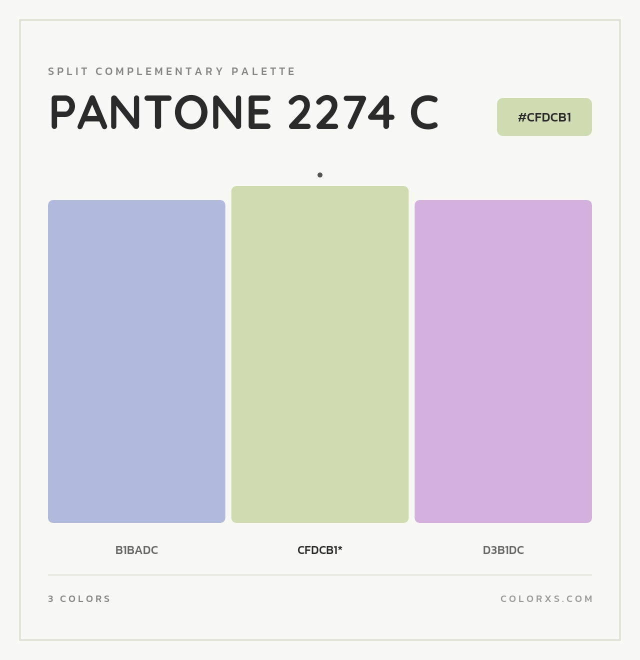PANTONE 2274 C - Split-Complementary Color Palette