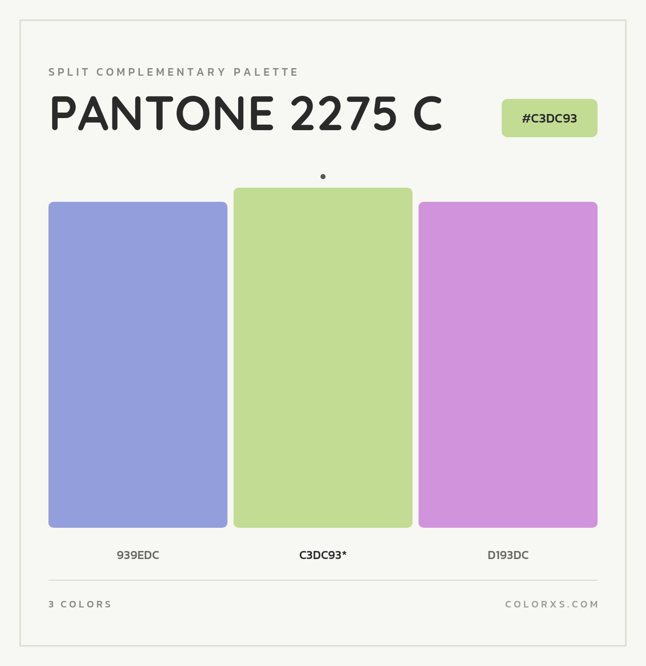 PANTONE 2275 C - Split-Complementary Color Palette