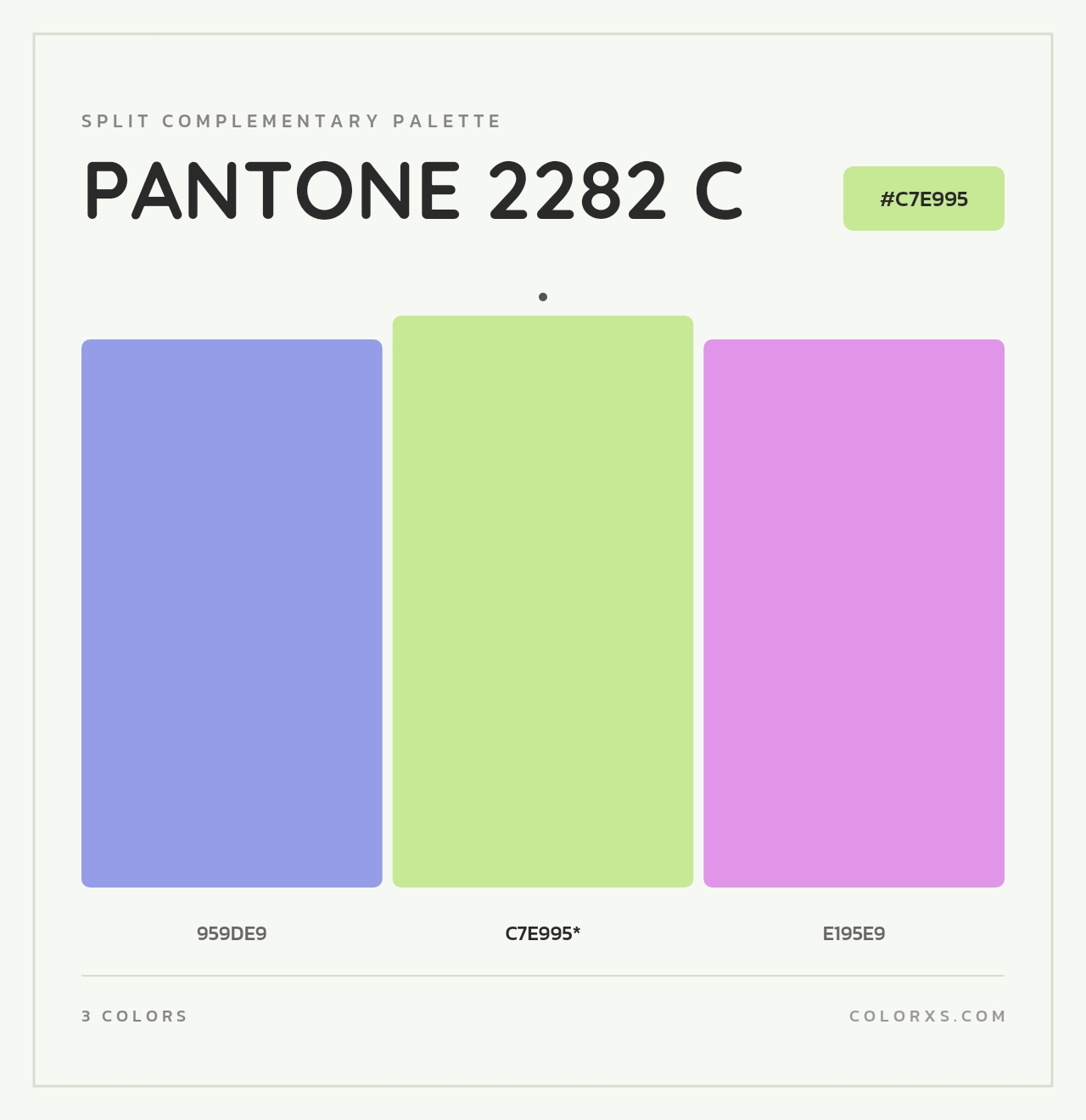 PANTONE 2282 C - Split-Complementary Color Palette