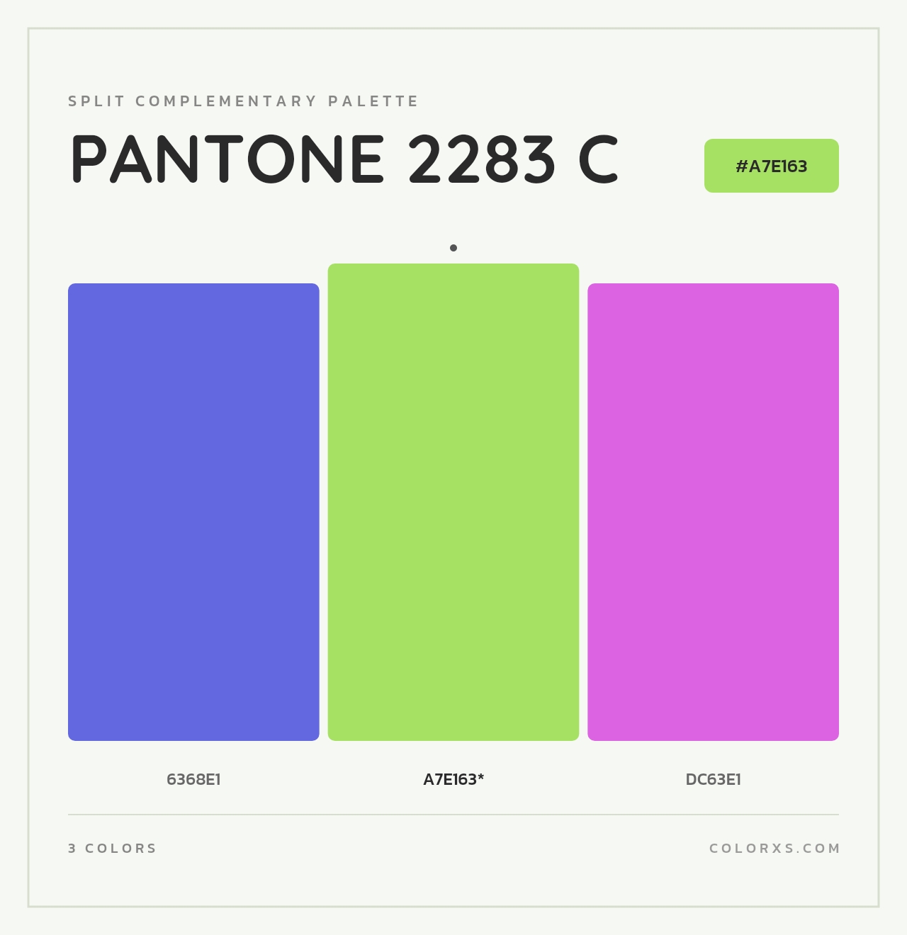 PANTONE 2283 C - Split-Complementary Color Palette
