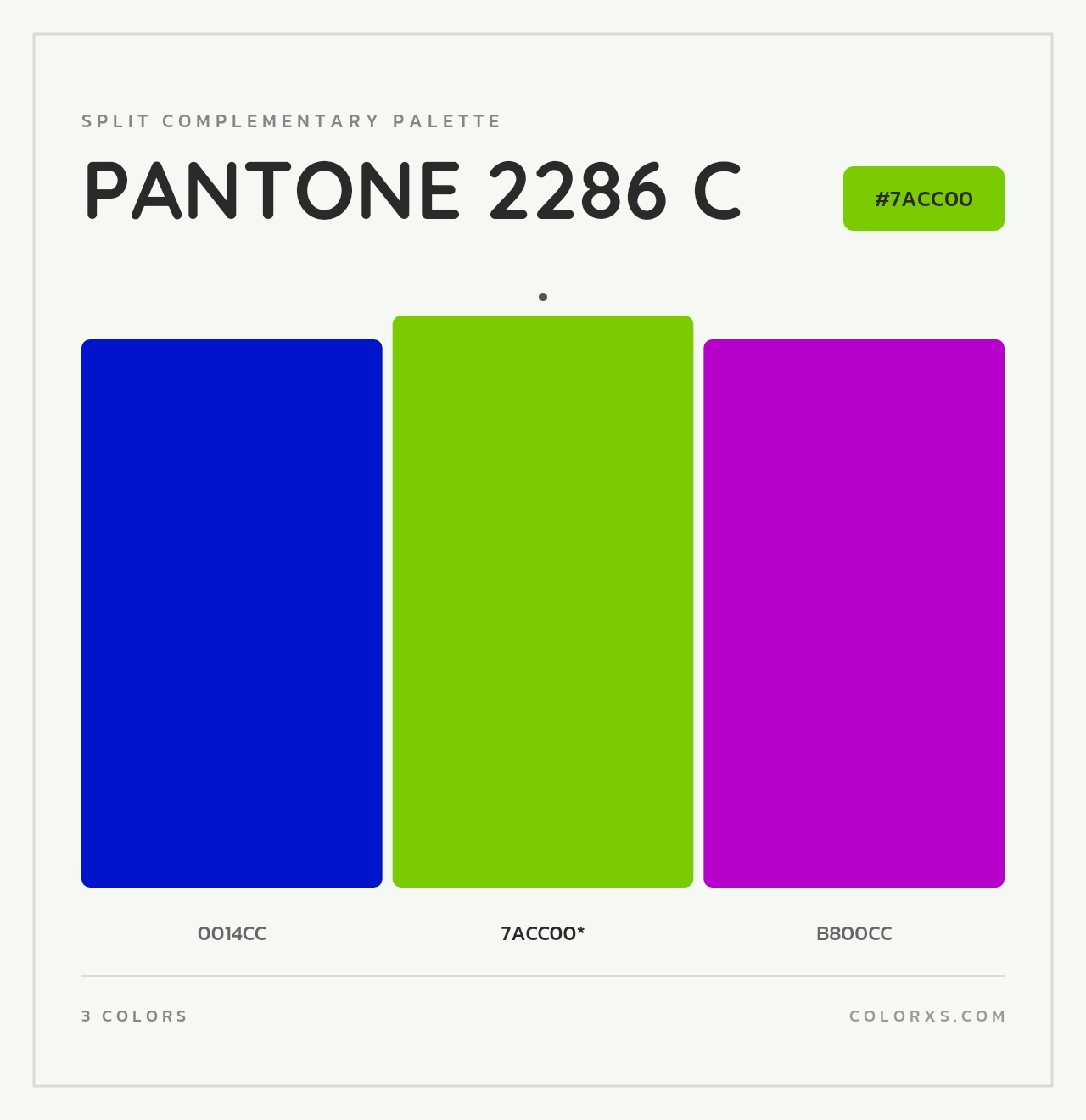 PANTONE 2286 C - Split-Complementary Color Palette