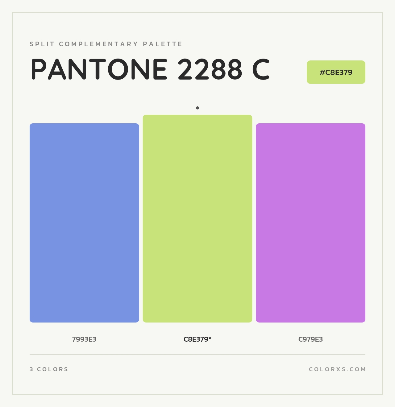 PANTONE 2288 C - Split-Complementary Color Palette