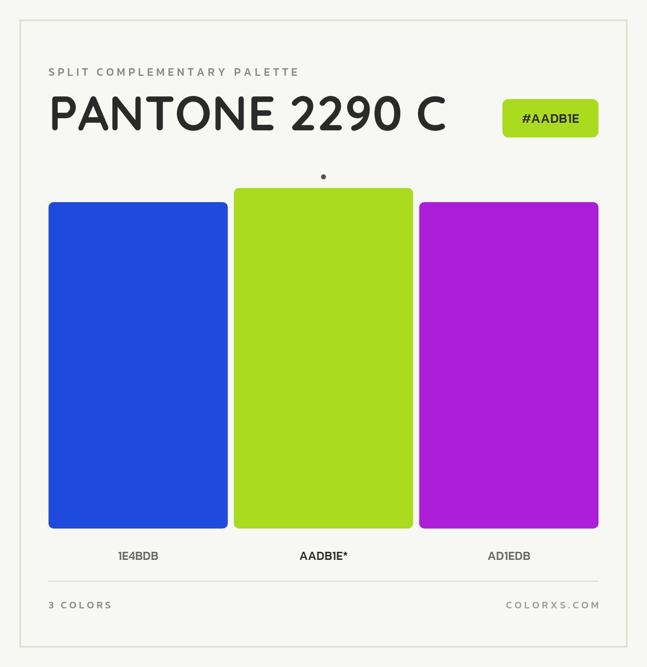 PANTONE 2290 C - Split-Complementary Color Palette