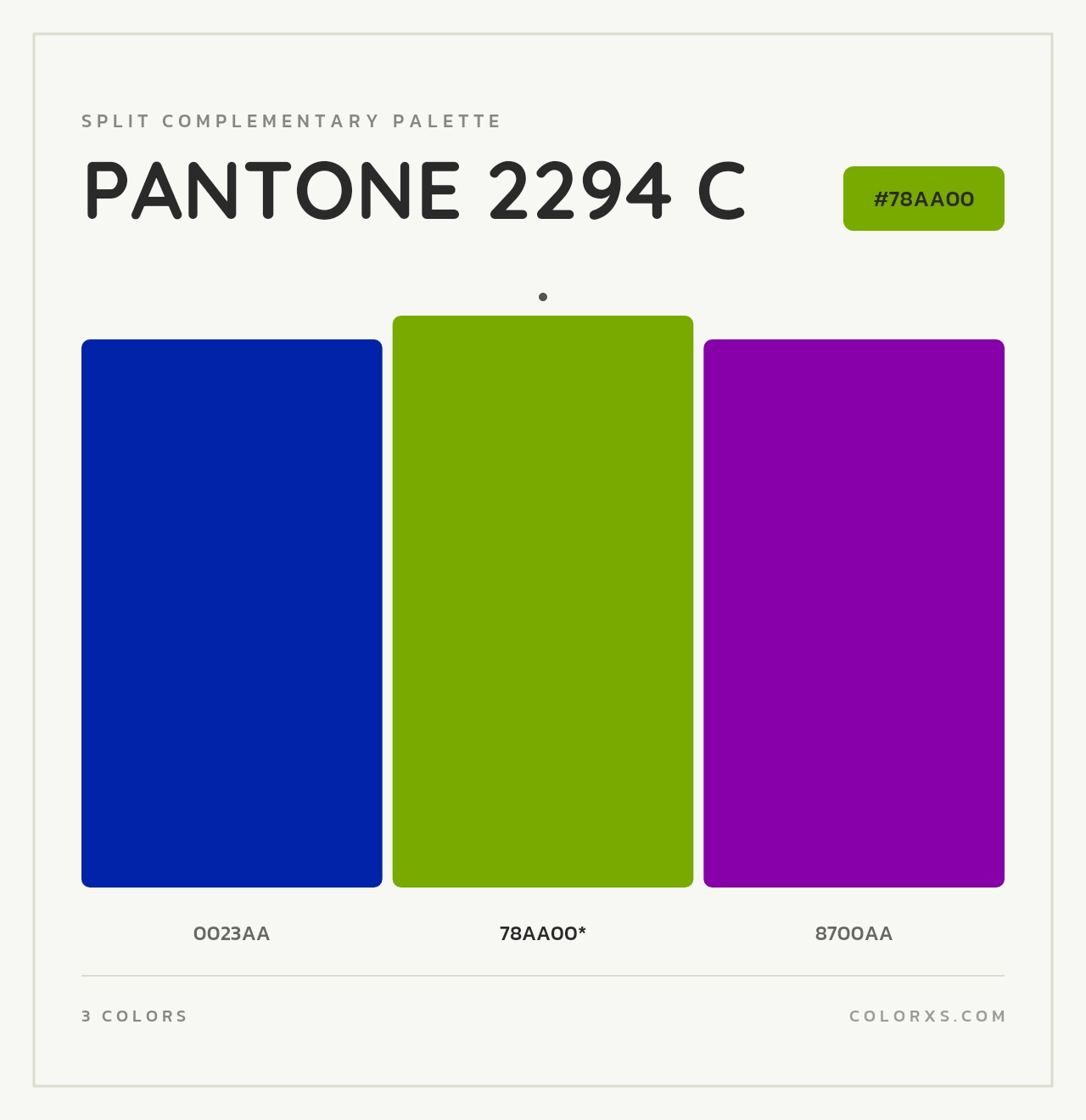 PANTONE 2294 C - Split-Complementary Color Palette