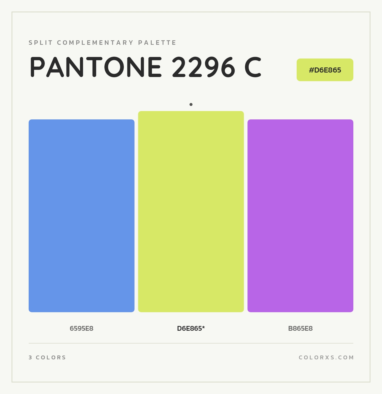 PANTONE 2296 C - Split-Complementary Color Palette