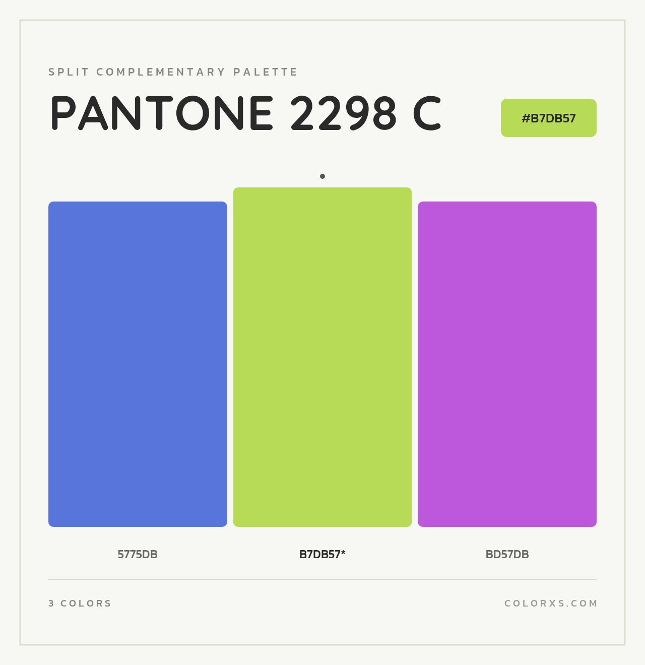 PANTONE 2298 C - Split-Complementary Color Palette