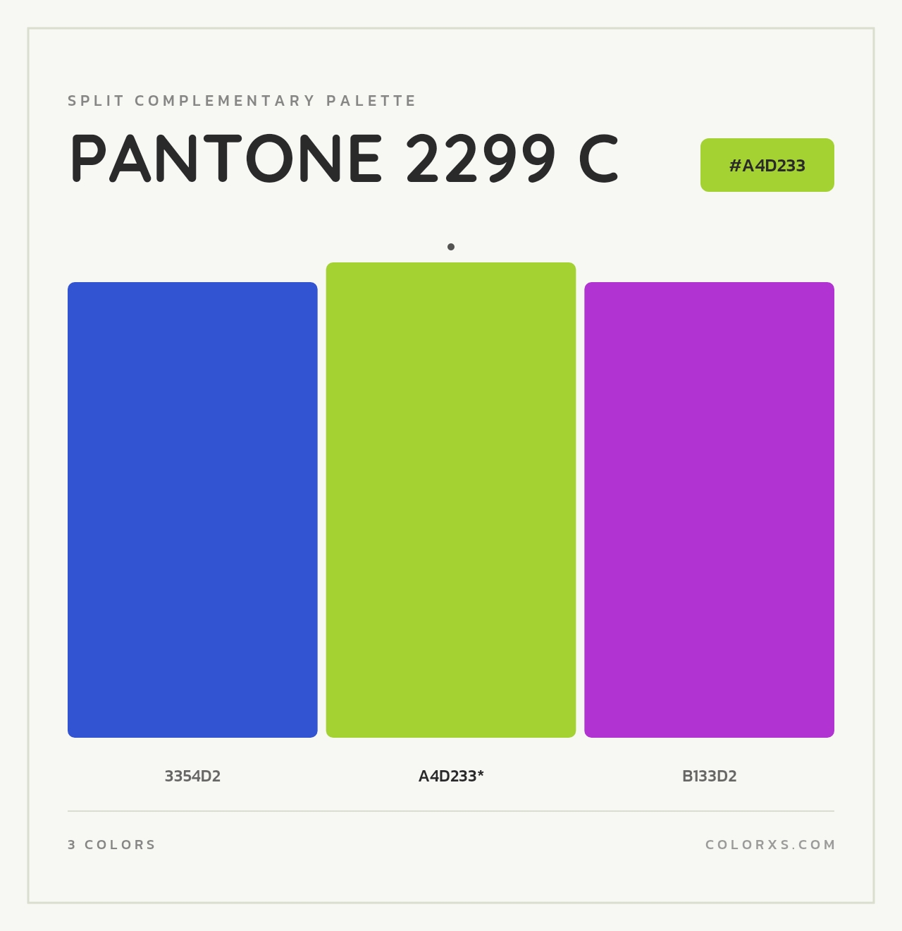 PANTONE 2299 C - Split-Complementary Color Palette