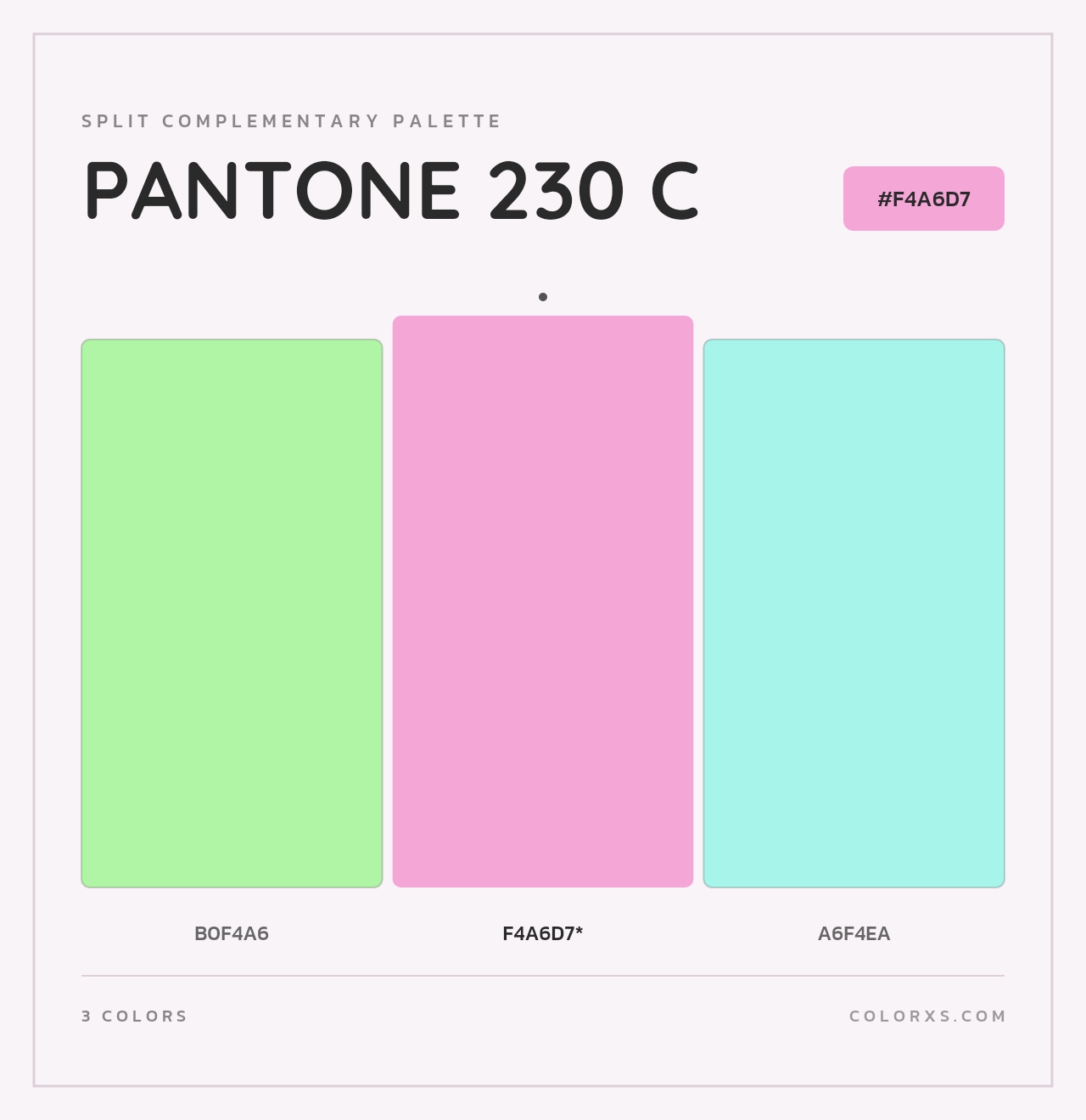PANTONE 230 C - Split-Complementary Color Palette