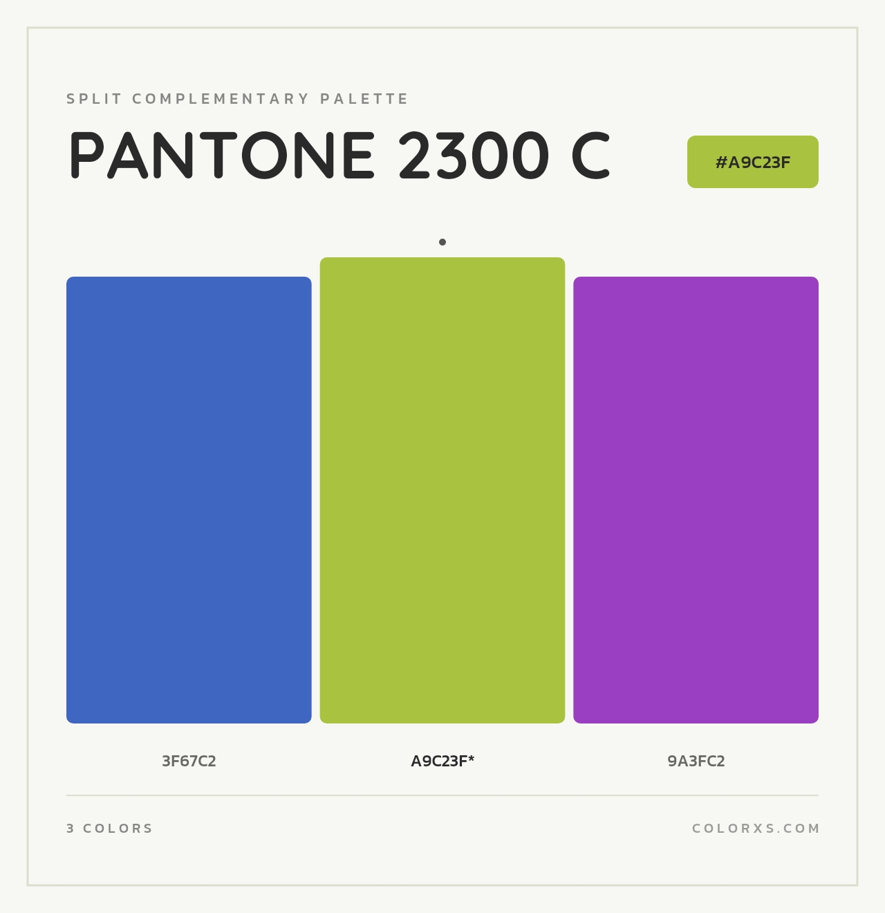 PANTONE 2300 C - Split-Complementary Color Palette