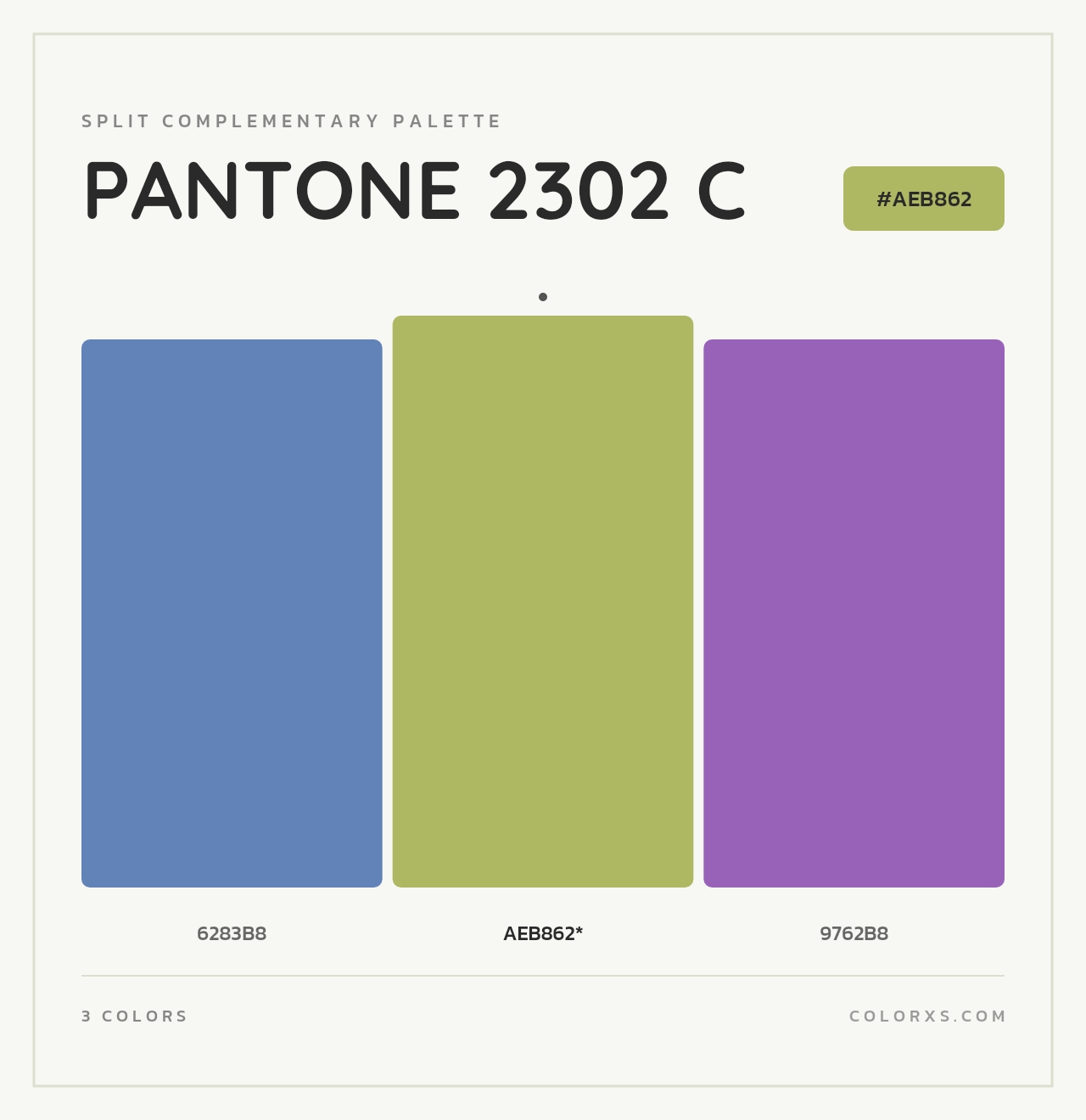PANTONE 2302 C - Split-Complementary Color Palette