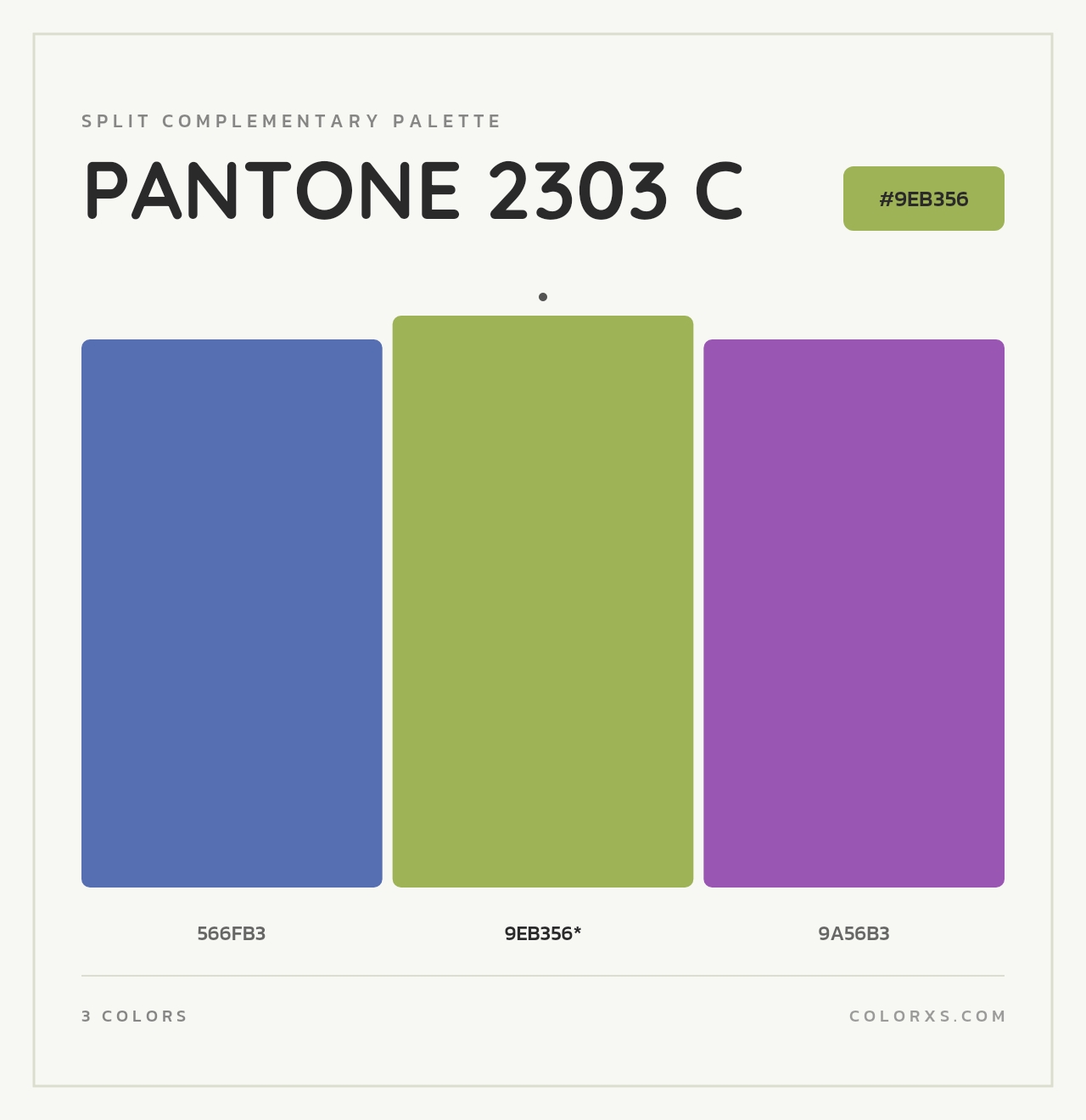 PANTONE 2303 C - Split-Complementary Color Palette