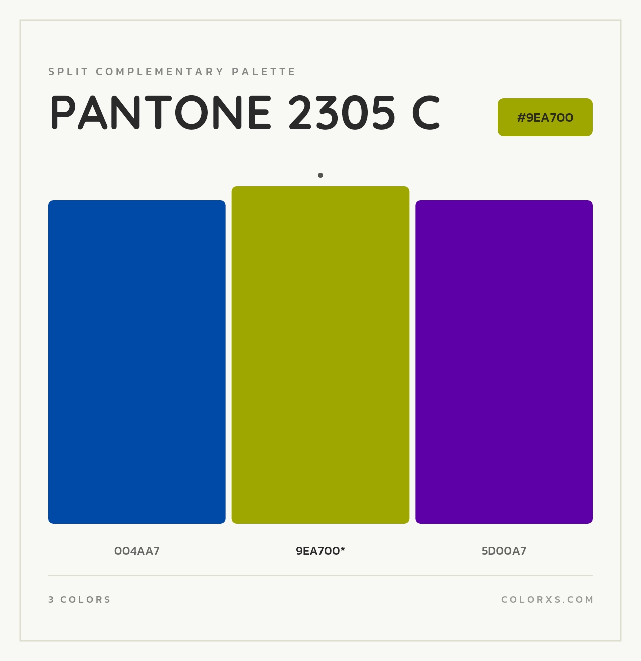 PANTONE 2305 C - Split-Complementary Color Palette