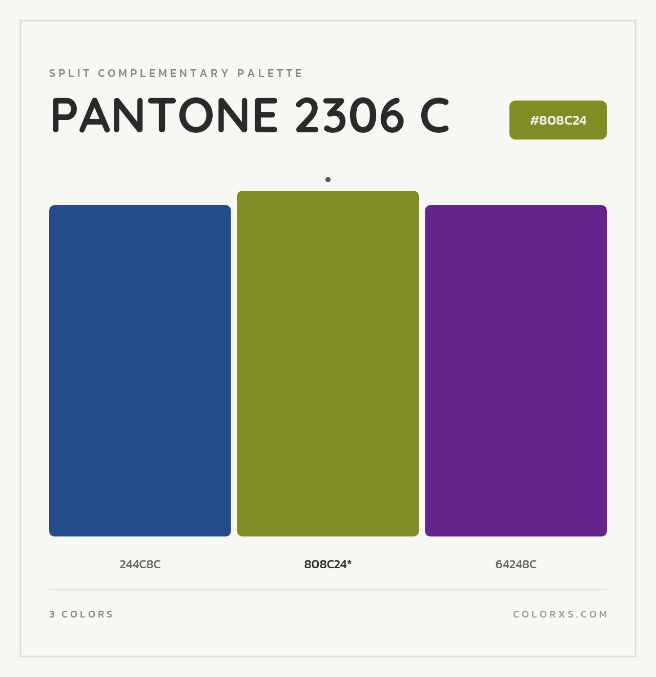 PANTONE 2306 C - Split-Complementary Color Palette