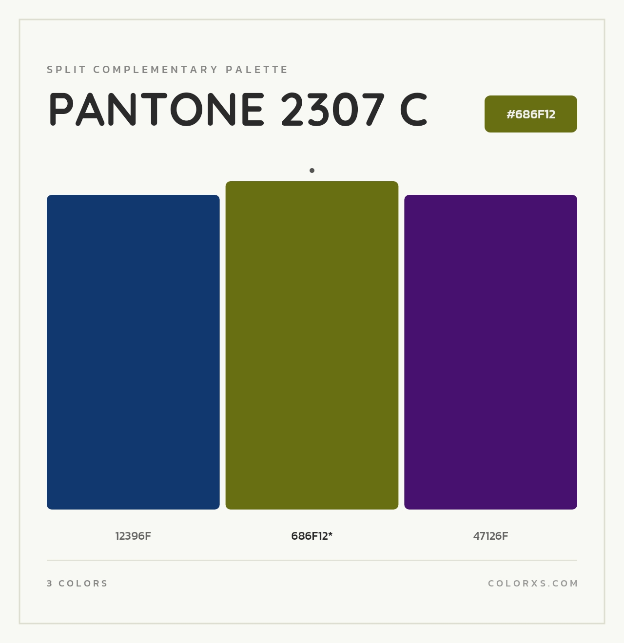 PANTONE 2307 C - Split-Complementary Color Palette