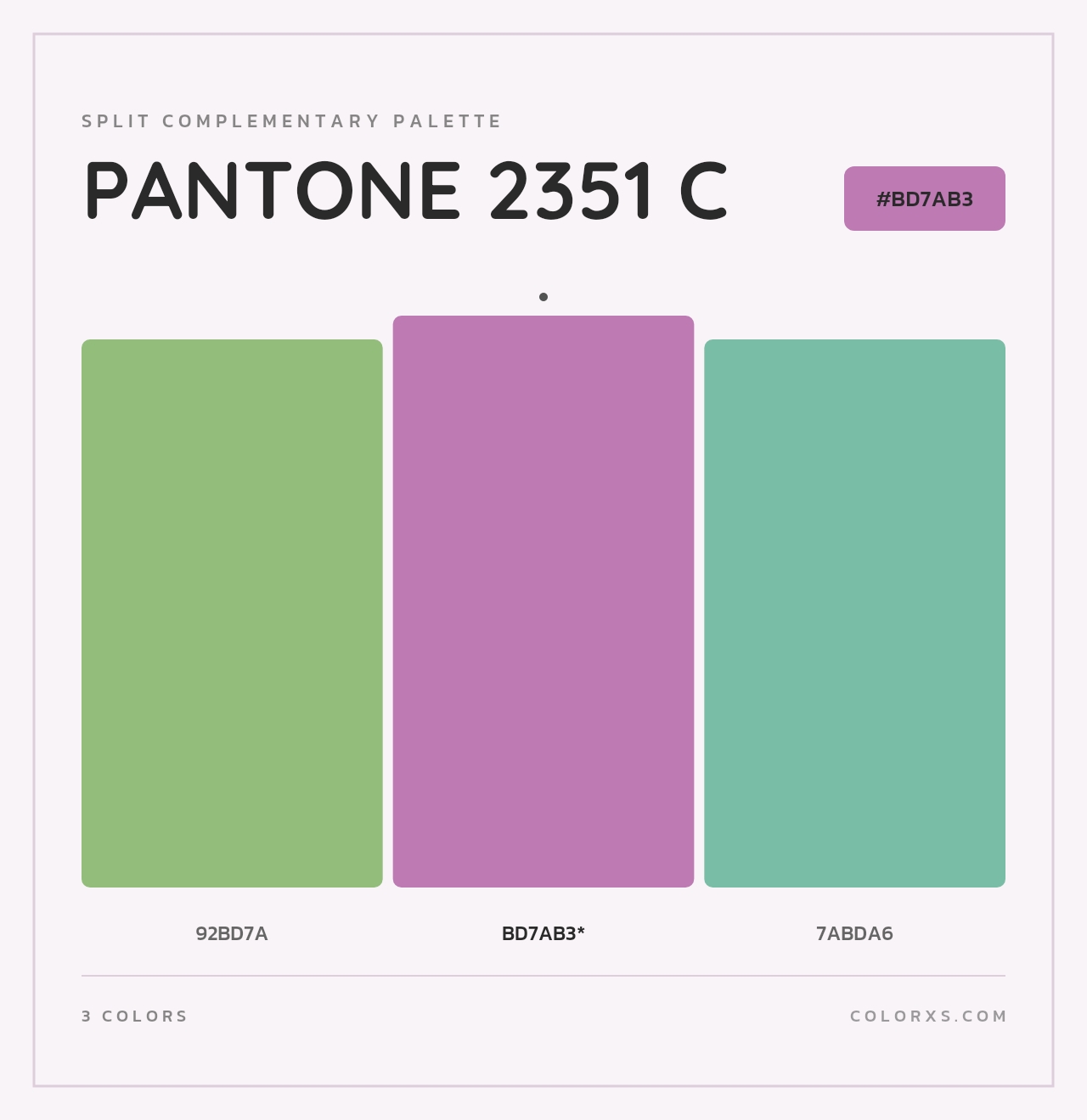 PANTONE 2351 C - Split-Complementary Color Palette