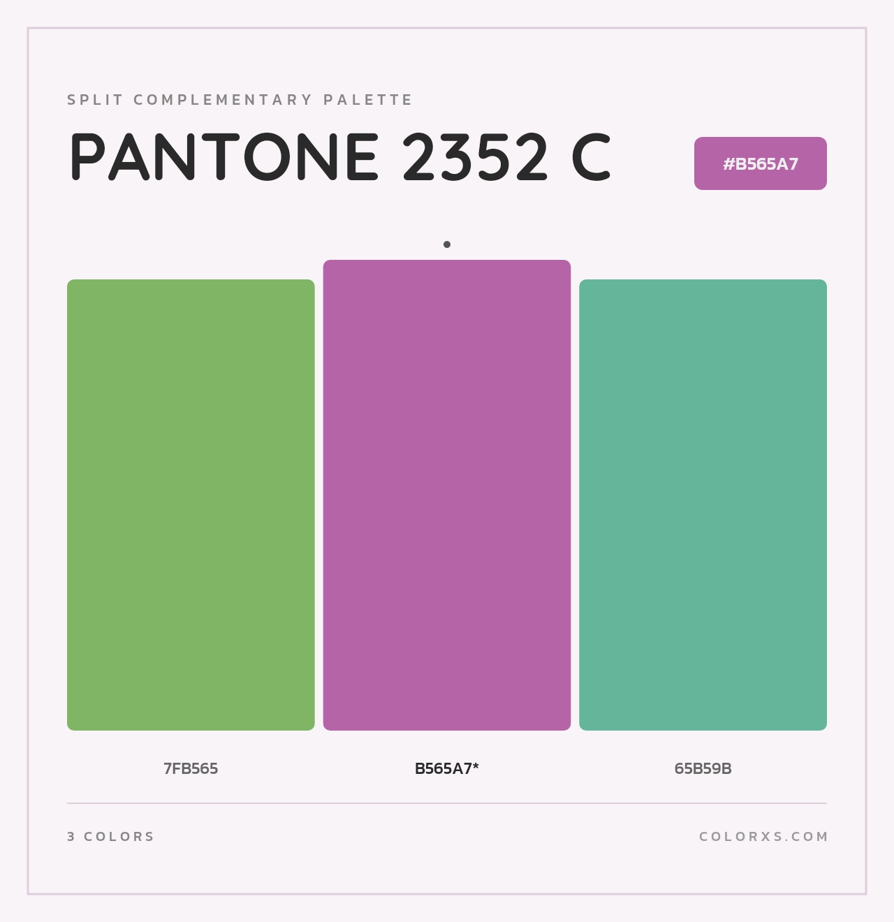 PANTONE 2352 C - Split-Complementary Color Palette