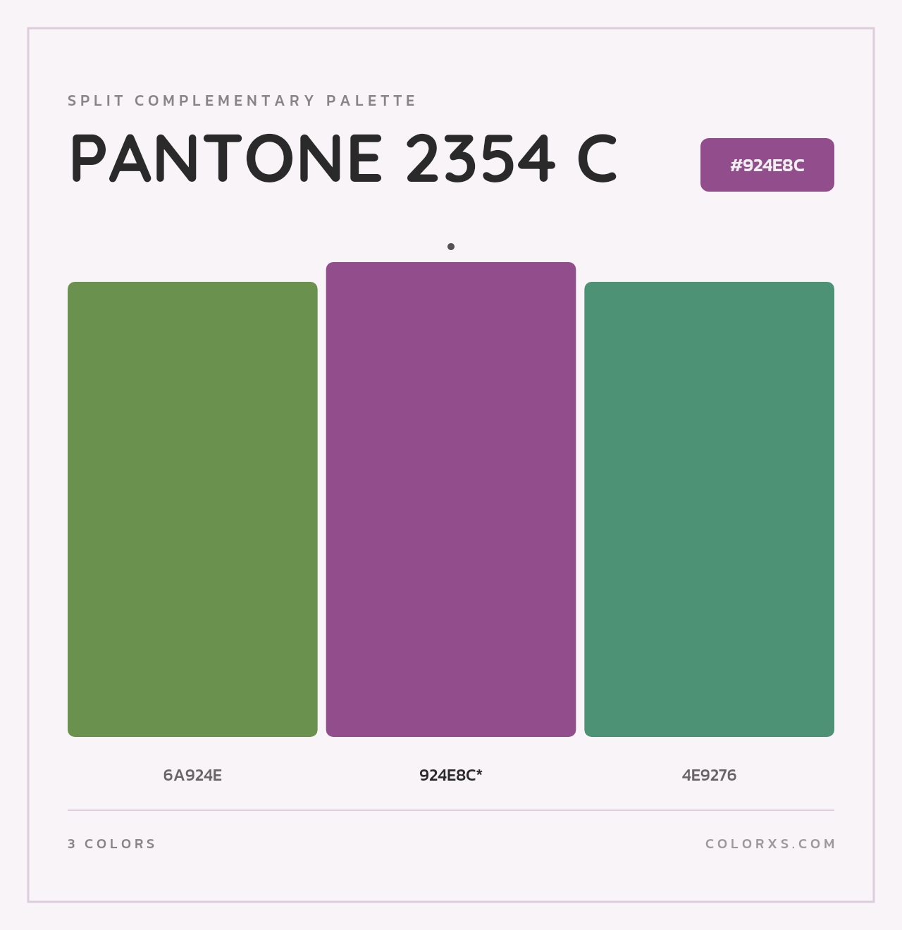 PANTONE 2354 C - Split-Complementary Color Palette