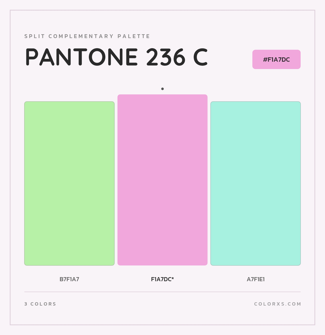 PANTONE 236 C - Split-Complementary Color Palette