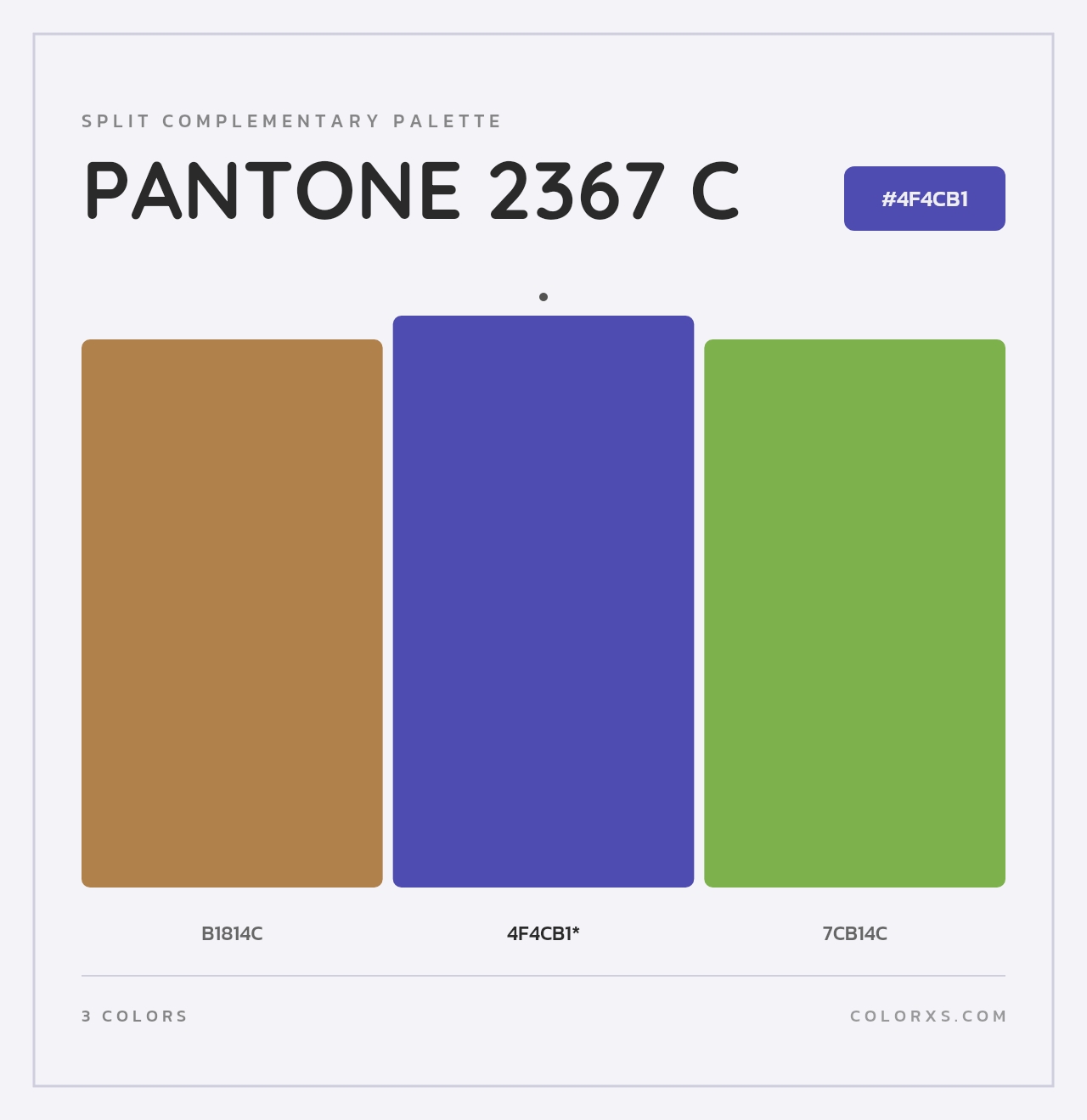 PANTONE 2367 C - Split-Complementary Color Palette