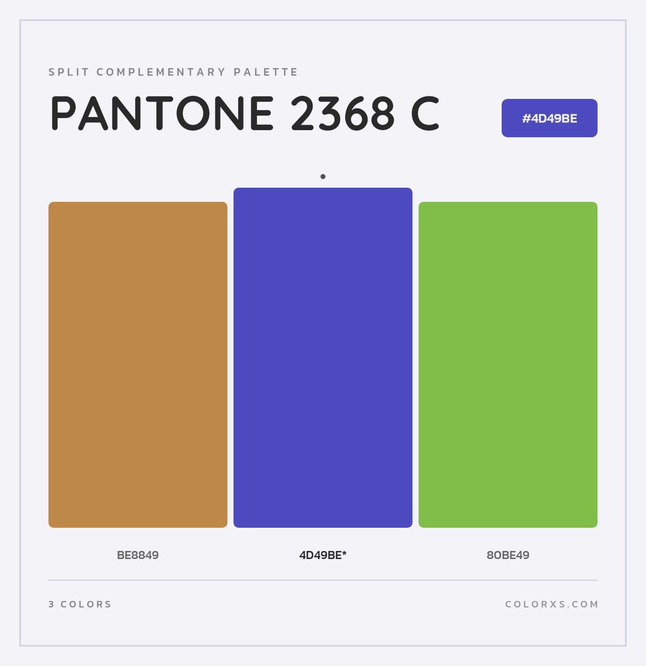 PANTONE 2368 C - Split-Complementary Color Palette