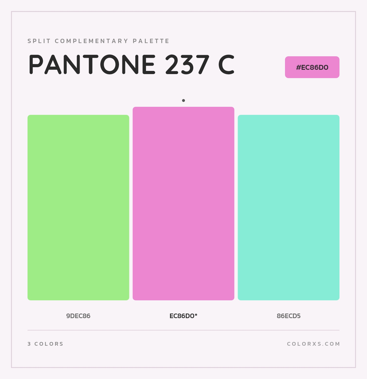 PANTONE 237 C - Split-Complementary Color Palette