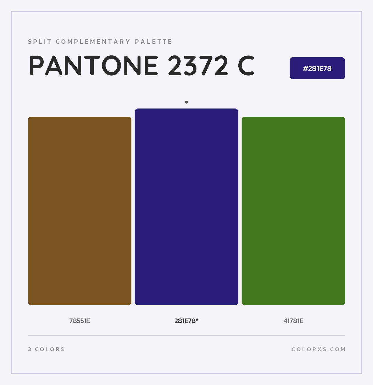 PANTONE 2372 C - Split-Complementary Color Palette