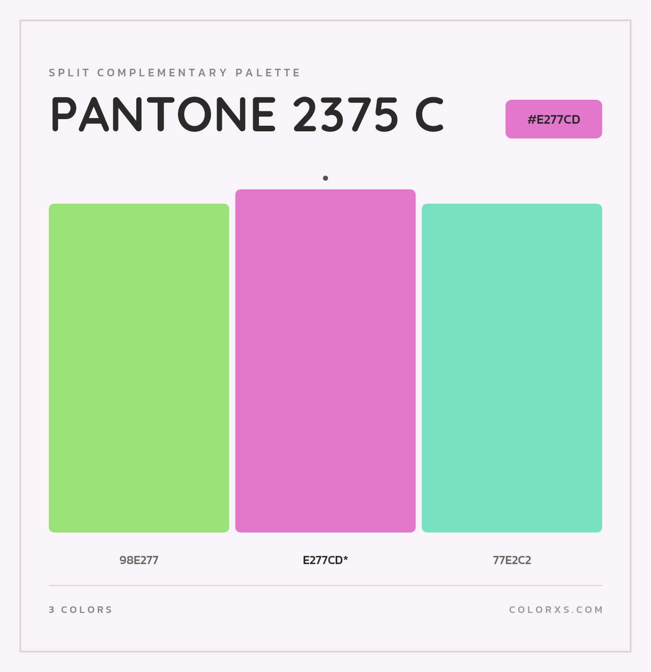 PANTONE 2375 C - Split-Complementary Color Palette