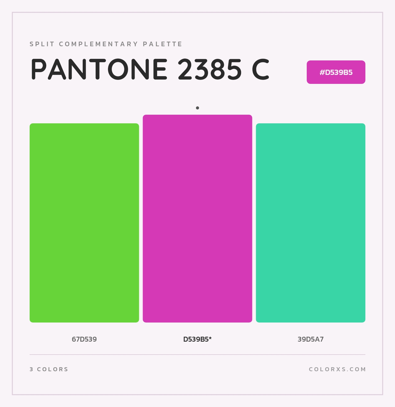 PANTONE 2385 C - Split-Complementary Color Palette