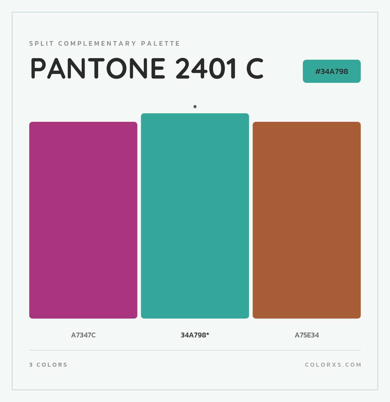 PANTONE 2401 C - Split-Complementary Color Palette