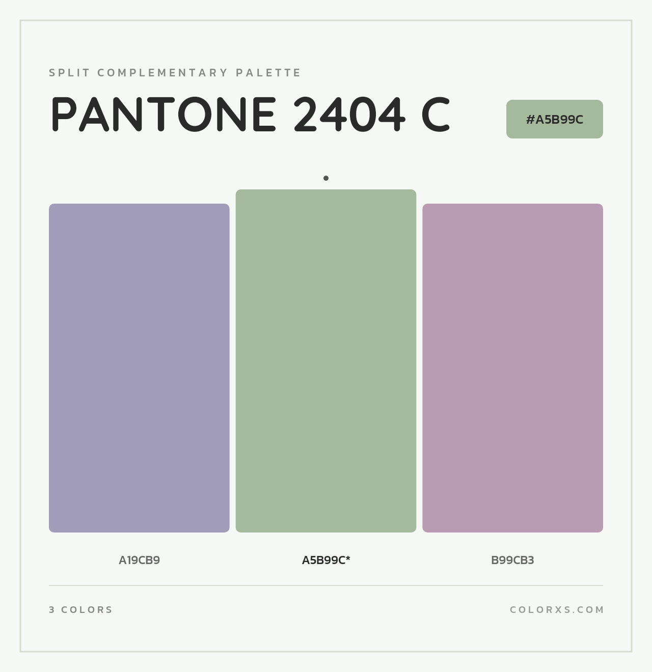 PANTONE 2404 C - Split-Complementary Color Palette